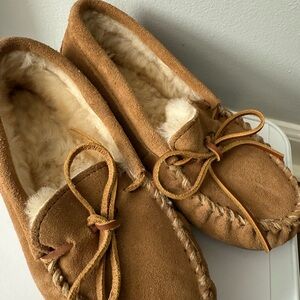 Minnetonka Tan Moccasins